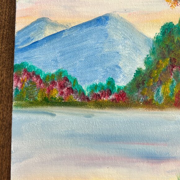 Vtg 1985 Original Oil Painting On Canvas Board Set of 3 Seasons Artist Signed - Picture 10 of 16